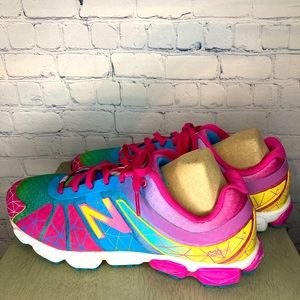 Women’s New Balance turquoise, pink, purple, and yellow Running Shoe Size 7￼
